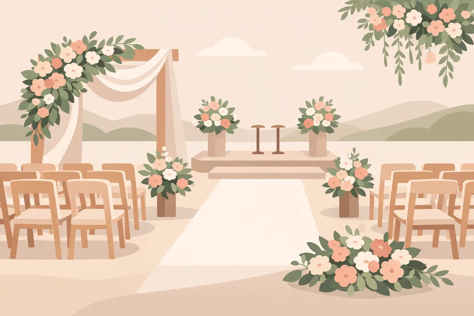 A Practical Guide to Ceremony Flower Placement A Practical Guide to Ceremony Flower Placement