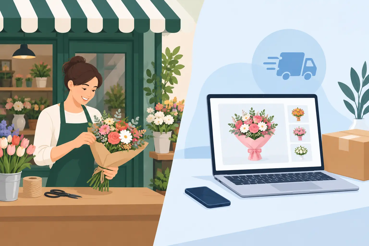 Local Florist Versus Online Flowers Compared