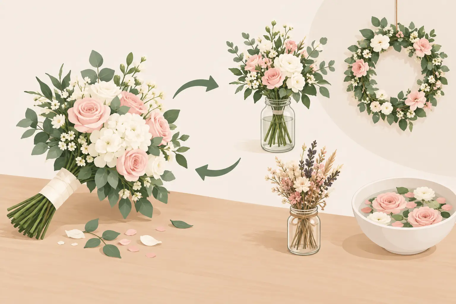 How to Reuse Wedding Flowers After the Day